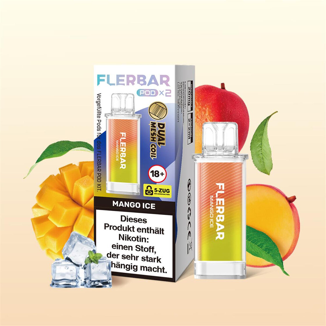 Flerbar Liquid POD 2er Pack - Mango Ice