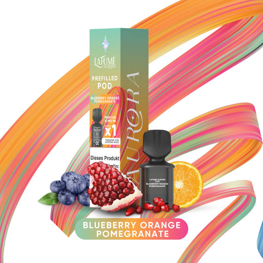 La Fume Aurora Pod Blueberry Orange Pomegranate