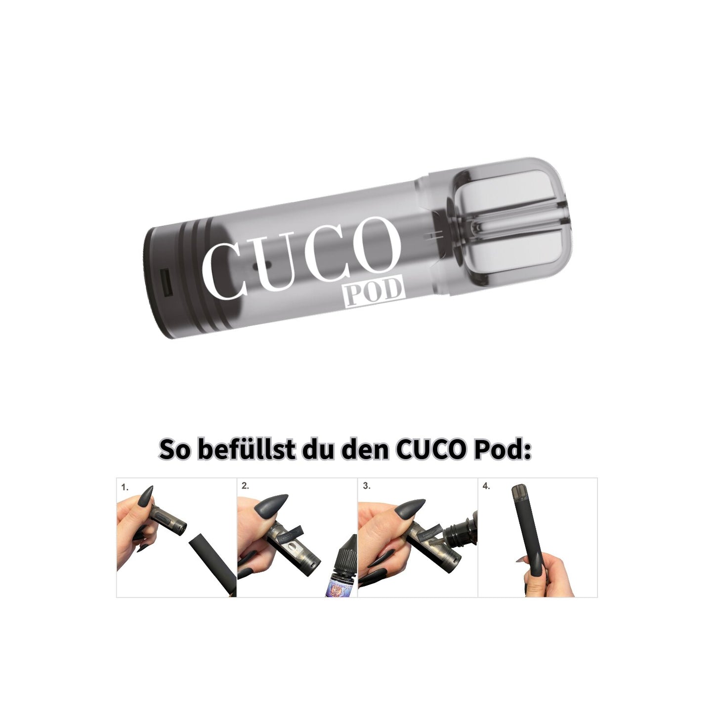 Cuco Pod Leerpod 2 ml Selbstbefüllbarer Pod für Batterieeinheit