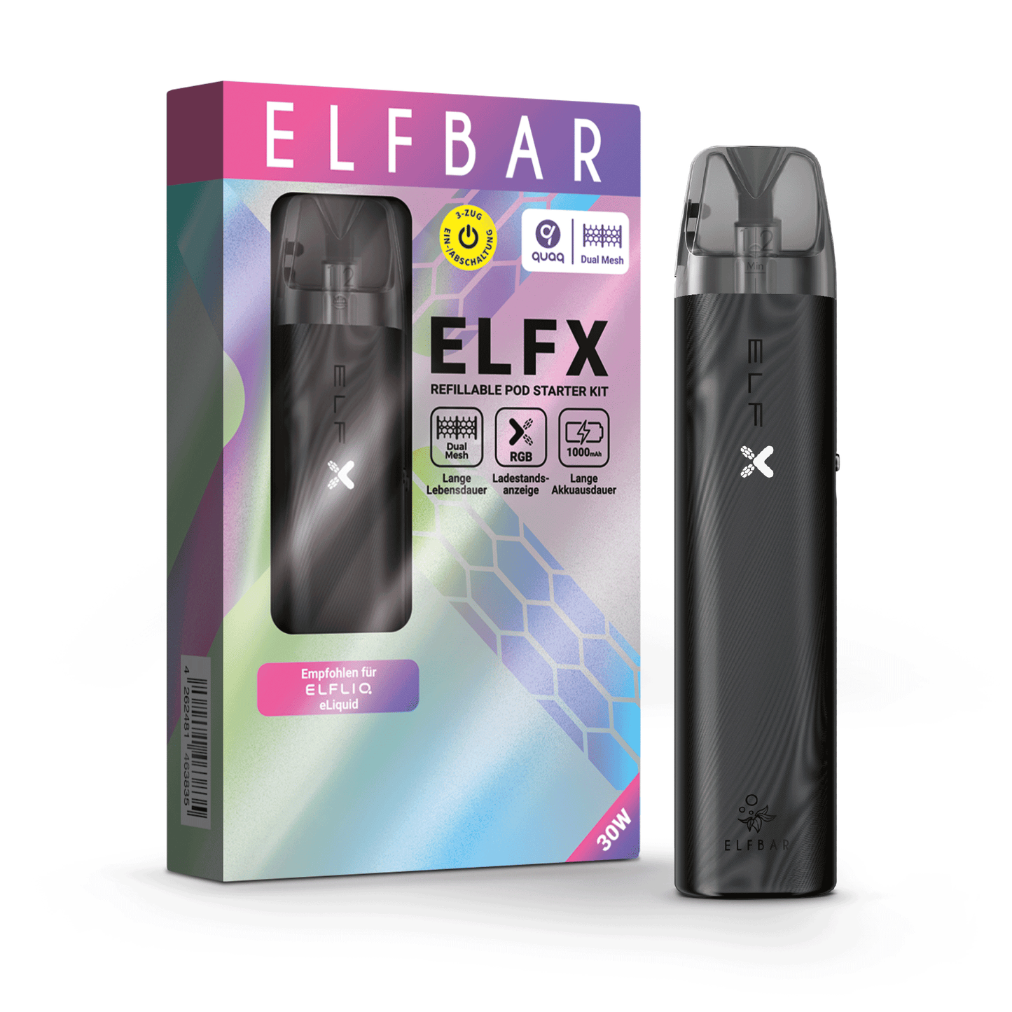 ELFBAR ELFX Refillable Starter Pod Kit Black