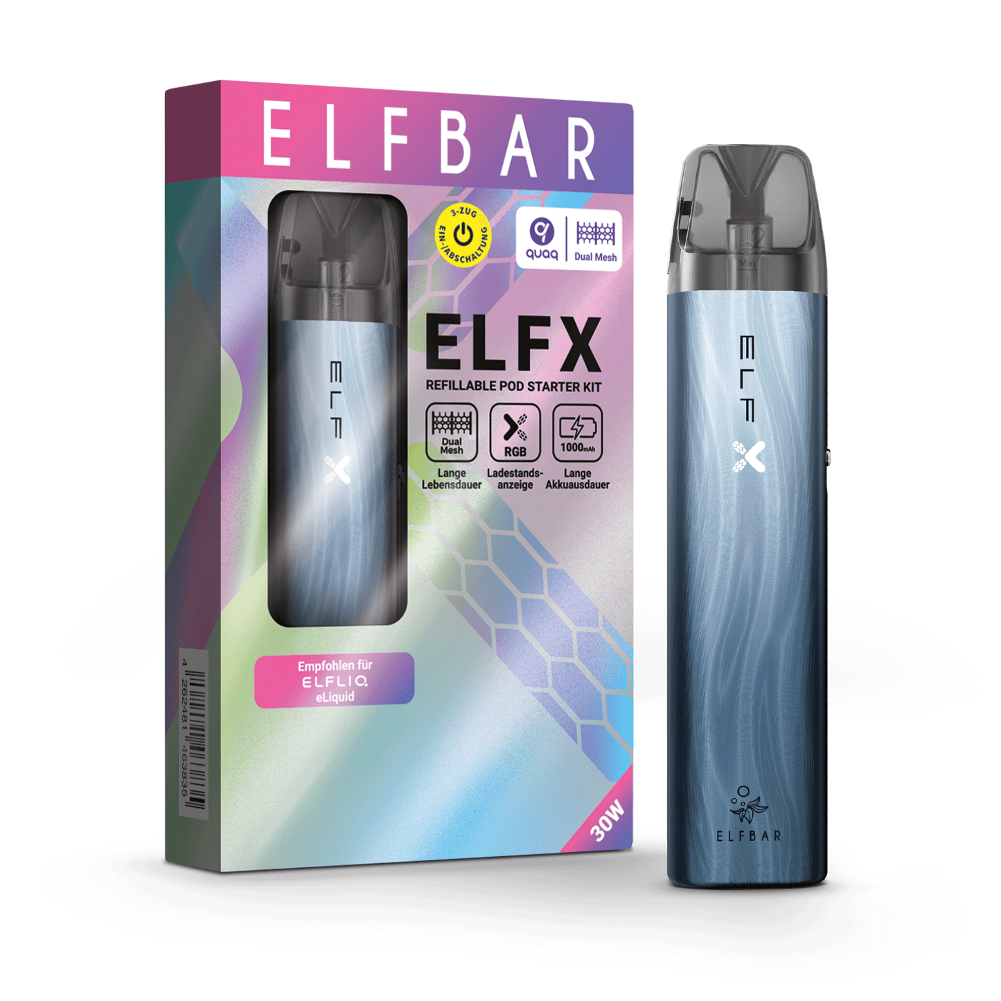 ELFBAR ELFX Refillable Starter Pod Kit Dark Sea