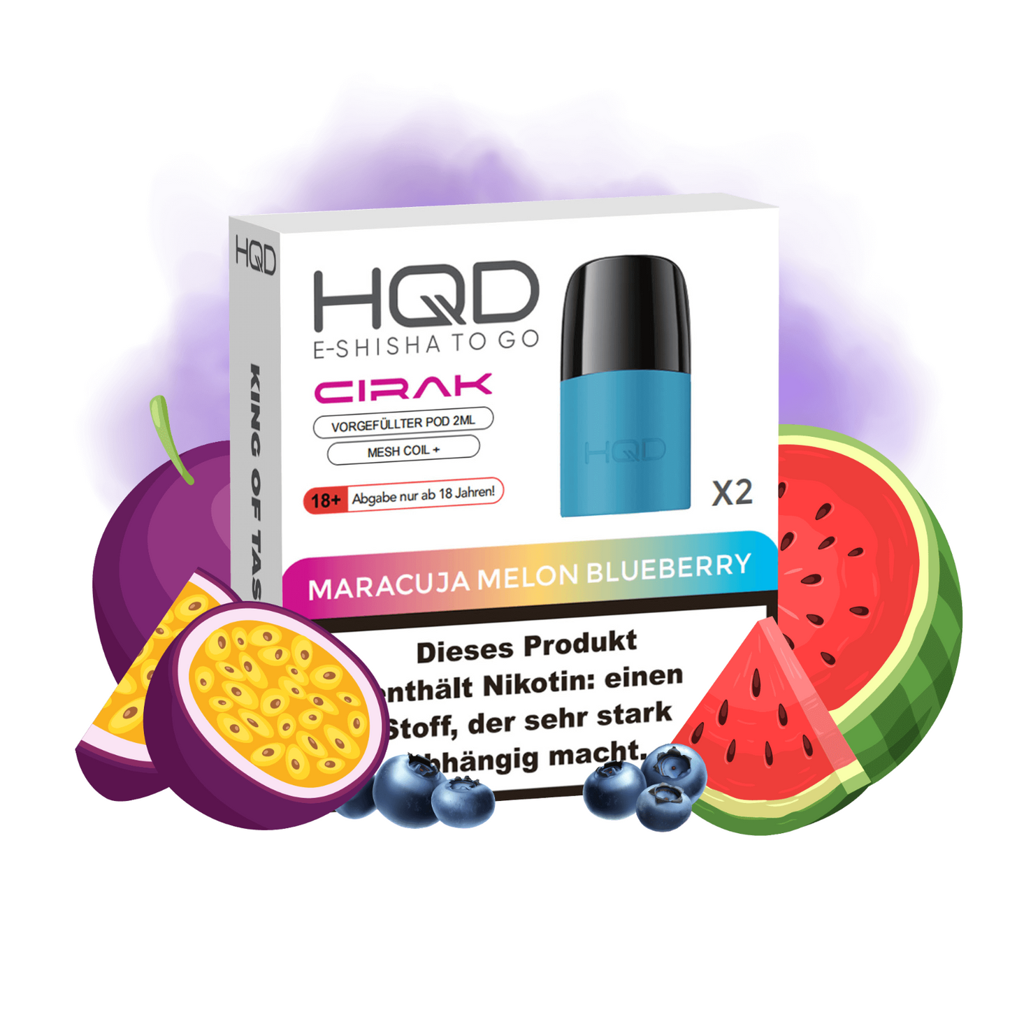 HQD CIRAK Maracuja Melon Blueberry